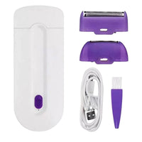 Depiladora Eléctrica para Zonas Sensibles y Rostro con Kit de Limpieza