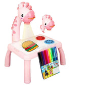 MESA DE DIBUJO PROYECTOR ANIMALES (ROSA)