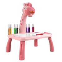 MESA DE DIBUJO PROYECTOR ANIMALES (ROSA)