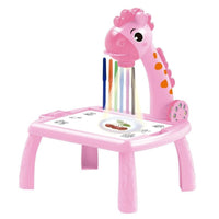 MESA DE DIBUJO PROYECTOR ANIMALES (ROSA)