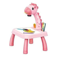 MESA DE DIBUJO PROYECTOR ANIMALES (ROSA)