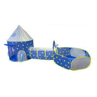 Carpa de Juego Tipo Castillo Infantil con Túnel Plegable para Niños