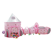 Carpa de Juego Tipo Castillo Infantil con Túnel Plegable para Niños