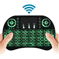 Mini Teclado Inalámbrico Portátil con Retroiluminación LED RGB