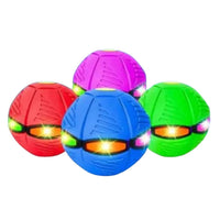 Juguete de Pelota Deformable Tipo Platillo Volador con Luz LED