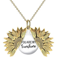 Collar con Dije de Girasol Sunshine Incluye Caja de Regalo Elegante