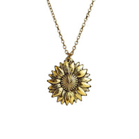 Collar con Dije de Girasol Sunshine Incluye Caja de Regalo Elegante