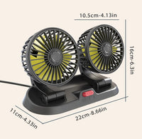 Ventilador de Doble Cabeza para Coche