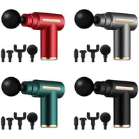 Pistola de Masaje Corporal Eléctrica Portátil con Cabezales Intercambiables